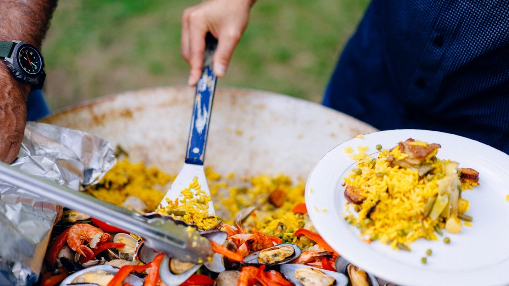 zucchini hackpfanne mit reis